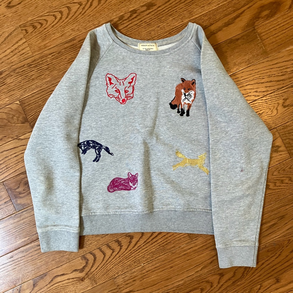 Maison Kitsune Fox Embroidery Sweatshirt
